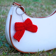 Handcrafted Crochet Bow Keychain