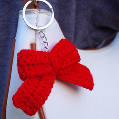 Handcrafted Crochet Bow Keychain