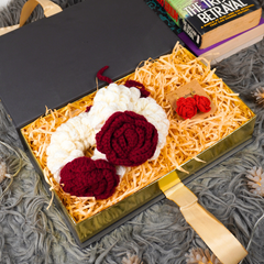 Velvet Rose & Jasmine Crochet Gajra Combo Set