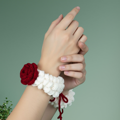 Velvet Bloom Crochet Gajra Pair