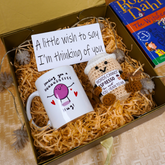 Crochet Coffee Plush, Mug & Wish Card Gift Set