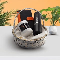 Executive Office Gift Basket – Customized Thermo Bottle Edition