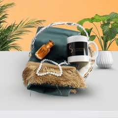 Moments of Peace Gift Basket – Customized Mug, Fragrance & Prayer Beads