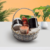 Relax & Recharge Gift Basket – Tea, Coffee & Candle Set