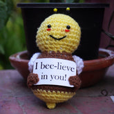 Motivational Bee – Crocheted Plush Toy
