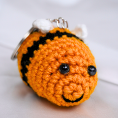 Handcrafted Crochet Bumblebee Keychain