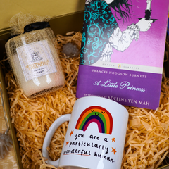 A Little Princess Classic Book, Scented Candle & Rainbow Mug Gift Set