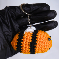 Handcrafted Crochet Bumblebee Keychain