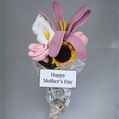 Mix (Her) Mother’s Day Crochet Bouquet with Happy Mother’s Day Tag