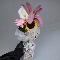 Elegant Pastel Crochet Bouquet