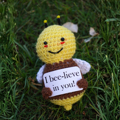 Motivational Bee – Crocheted Plush Toy