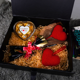 Ferry Rose Chocolates & Crochet Heart Bouquet Gift Box