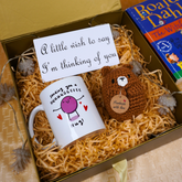 Crochet Teddy Bear Plush, Mug & Wish Card Gift Set
