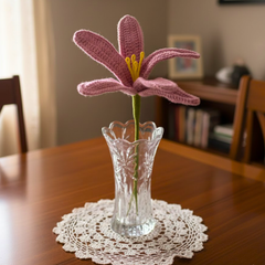 Dusty Pink Crochet Lily