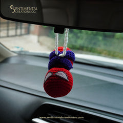 Spiderman Upside-Down Crochet Car Hanging Accessory