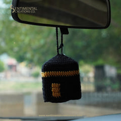 Holy Kaaba Crochet Car Hanging Accessory