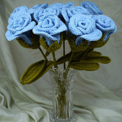 The Serene Azure Rose Combo