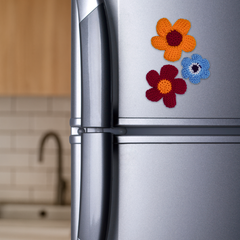 Handmade Daisy Fridge Magnet – Sky Blue