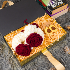 Velvet Rose & Jasmine Crochet Gajra Combo Set