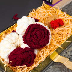 Velvet Rose & Jasmine Crochet Gajra Combo Set