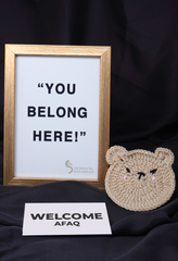 Handcrafted Corporate Welcome Gift Box with Crochet Bear Coaster