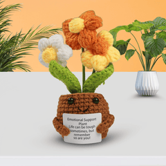 Emotional Support Plant – Crocheted Plush Flower Pot