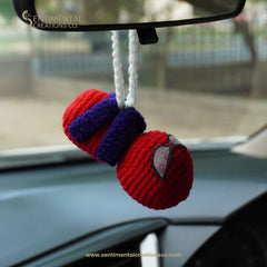 Spiderman Upside-Down Crochet Car Hanging Accessory