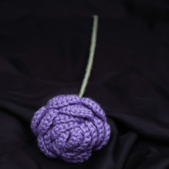 Royal Violet Crochet Rose