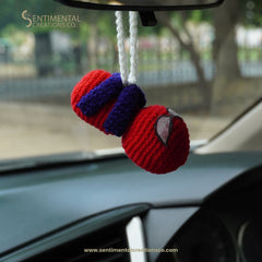 Spiderman Upside-Down Crochet Car Hanging Accessory