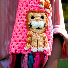 Handmade Pink Crochet Muffler with Animals – CuddleTale Muffler
