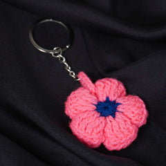 Blush Breeze Crochet Keychain