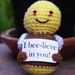 Motivational Bee – Crocheted Plush Toy
