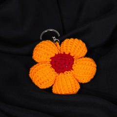 Ivory Sunset Crochet Keychain