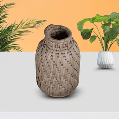 Handwoven Natural Fiber Pot