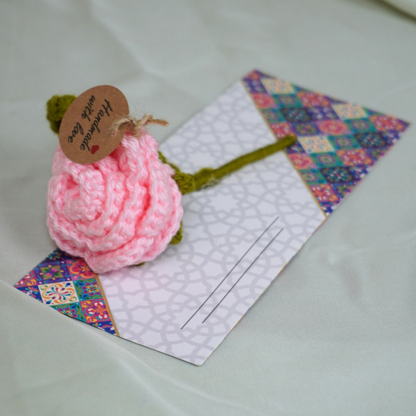 Small Pink Rose with Eidi Envelop