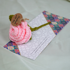 Small Pink Rose with Eidi Envelop