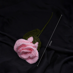 Blush Pink Crochet Rose