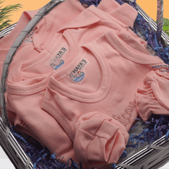 Soft Cotton Baby Girl Apparel Basket – 5-Piece Pink Set