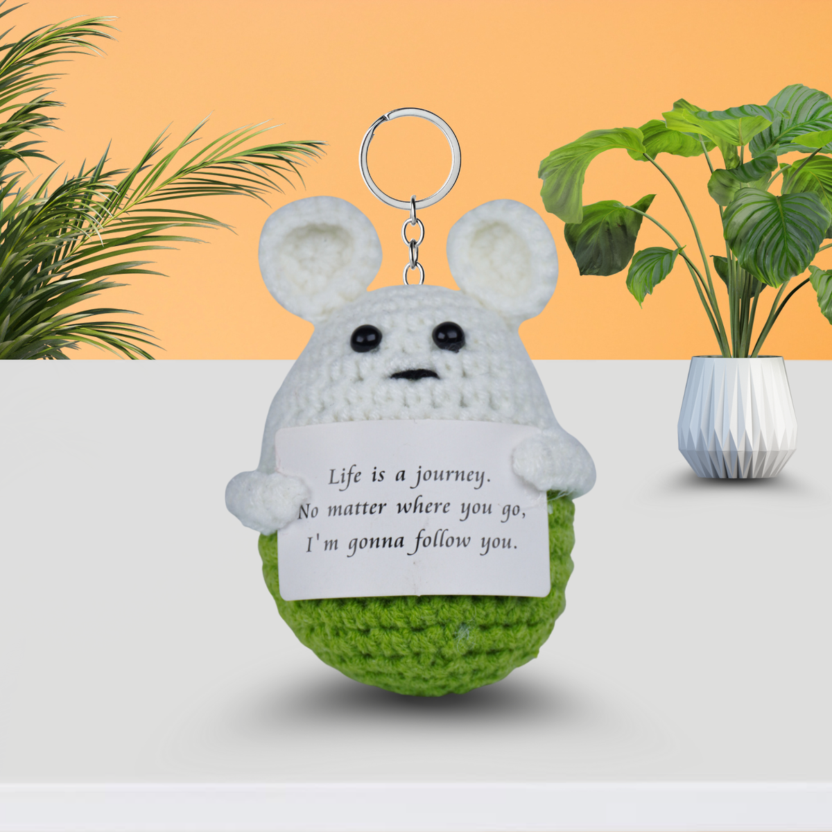 Handmade Emotional Mouse Keychain