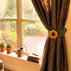 FloraWeave Crochet Curtain Holders