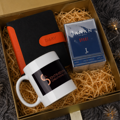 Executive Leather Diary, J. Janan Sport Perfume & Ceramic Mug Gift Set