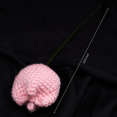 Soft Pink Crochet Tulip