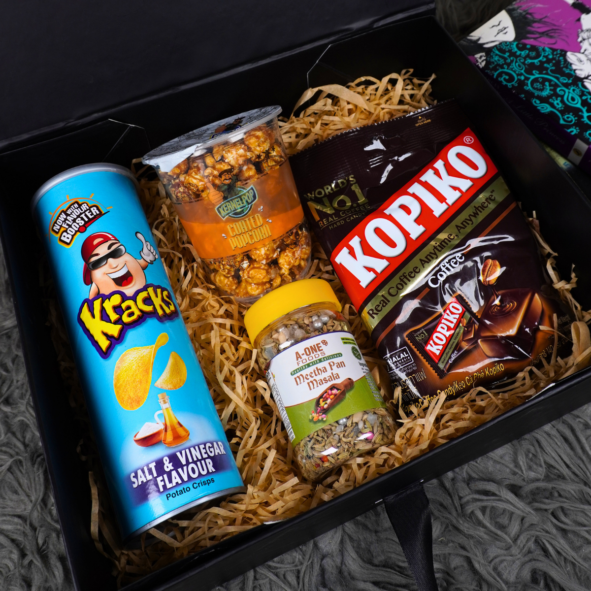 Kopiko Coffee Candy, Kracks Potato Crisps & Gourmet Snacks Gift Box