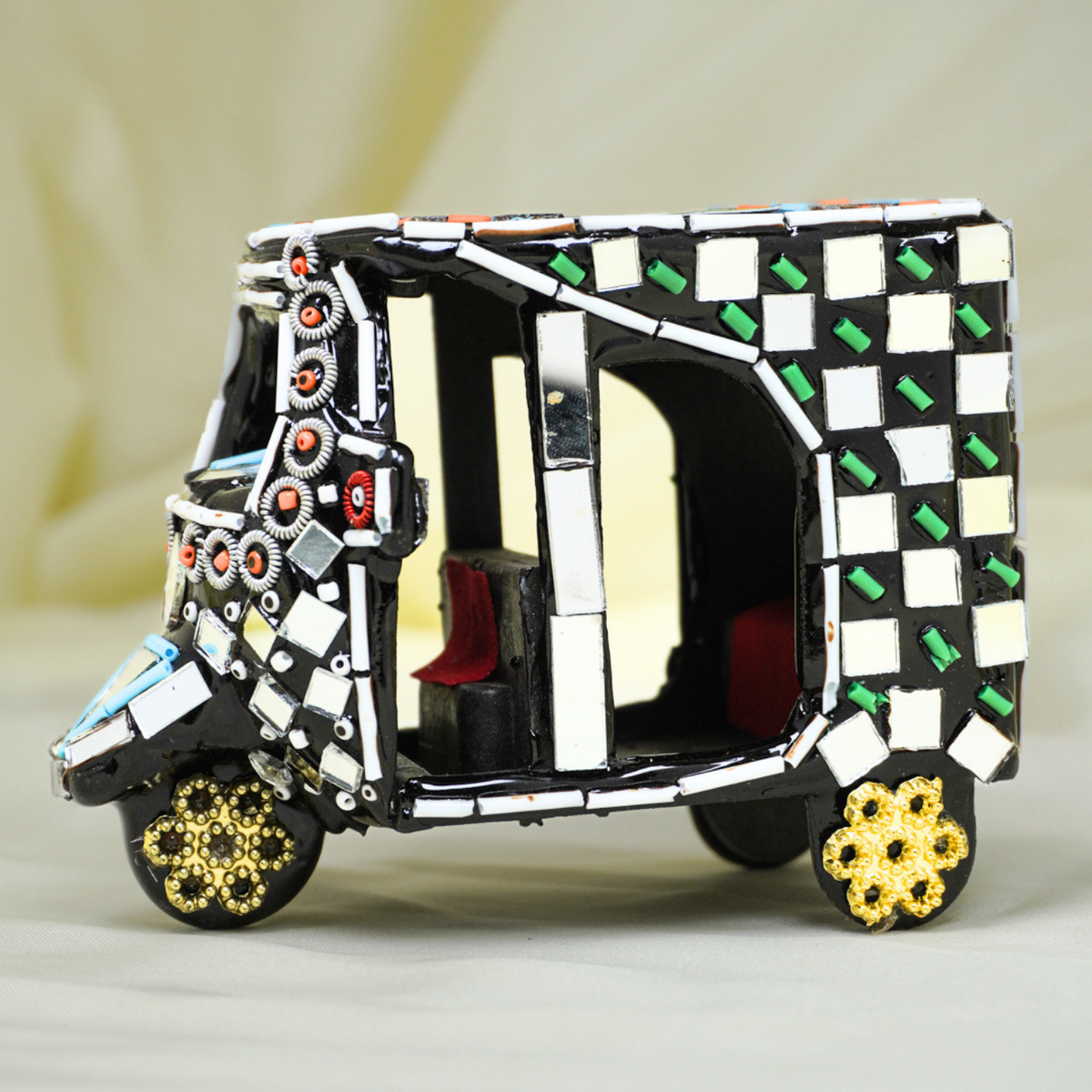 Handcrafted Pakistani Rickshaw Miniature Small - Lahore