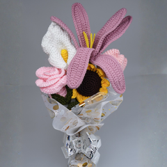 Elegant Pastel Crochet Bouquet