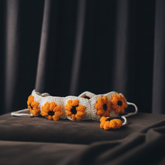 Handmade Orange Crochet Hairband – unburst Twist