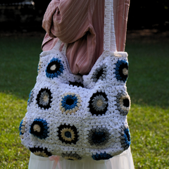 White Crochet Tote
