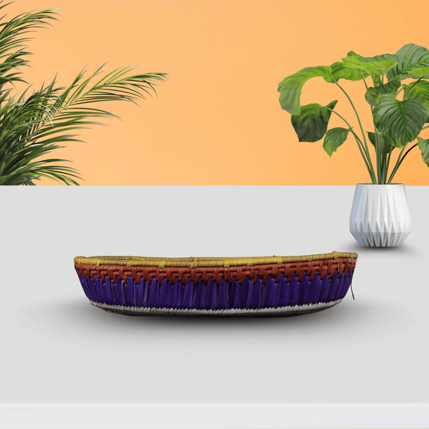 Artisanal Multi-Color Bread Basket