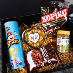Ferry Rose Chocolates, Kopiko Candy & Gourmet Snacks Gift Box