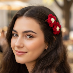 BloomCraft Handcrafted Crochet Flower Hairpins